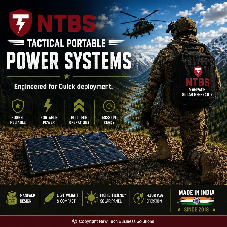 NTBS tactical portable power systems for quick field and defence deployment